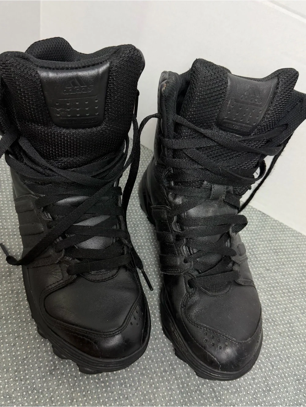 adidas Black High-Top Tactical Leather Boots